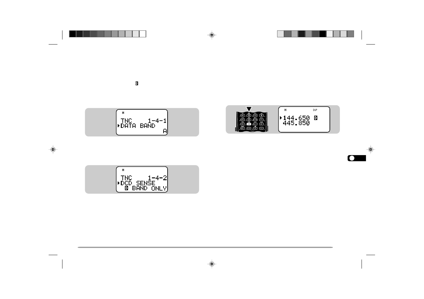 Full duplex, Selecting data band | Kenwood TH-D7E User Manual | Page 61 / 112