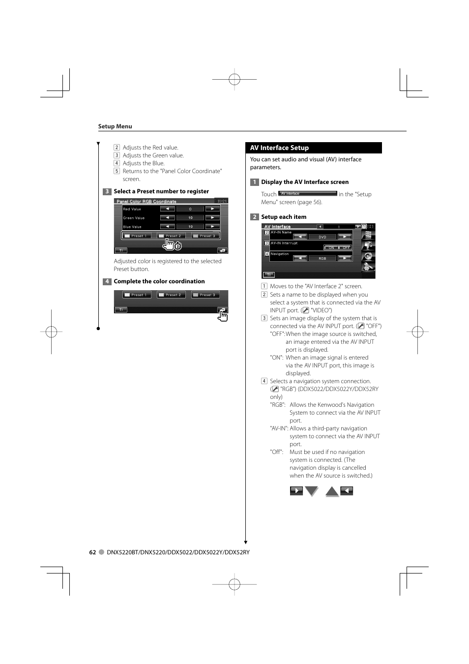 Kenwood DDX5022Y User Manual | Page 62 / 96