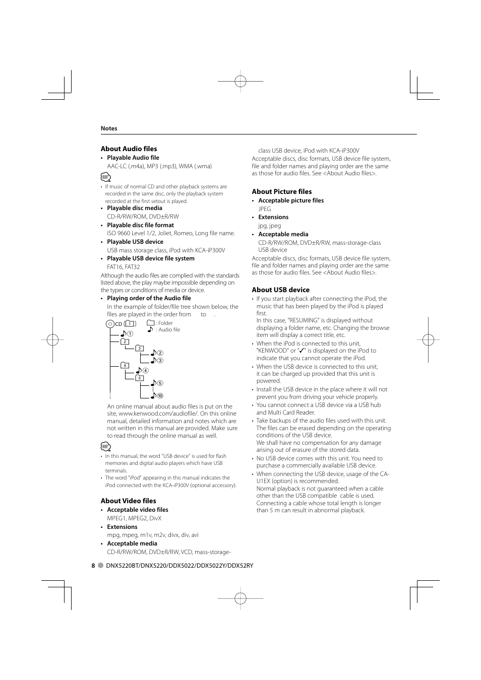 Kenwood DDX5022Y User Manual | Page 8 / 96