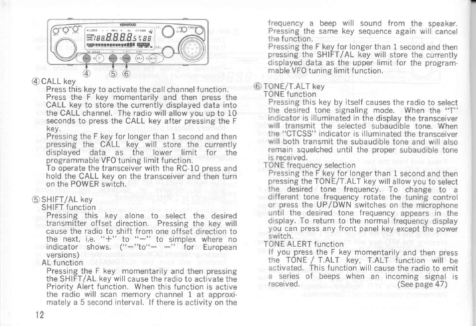 Kenwood TM-441A User Manual | Page 12 / 59