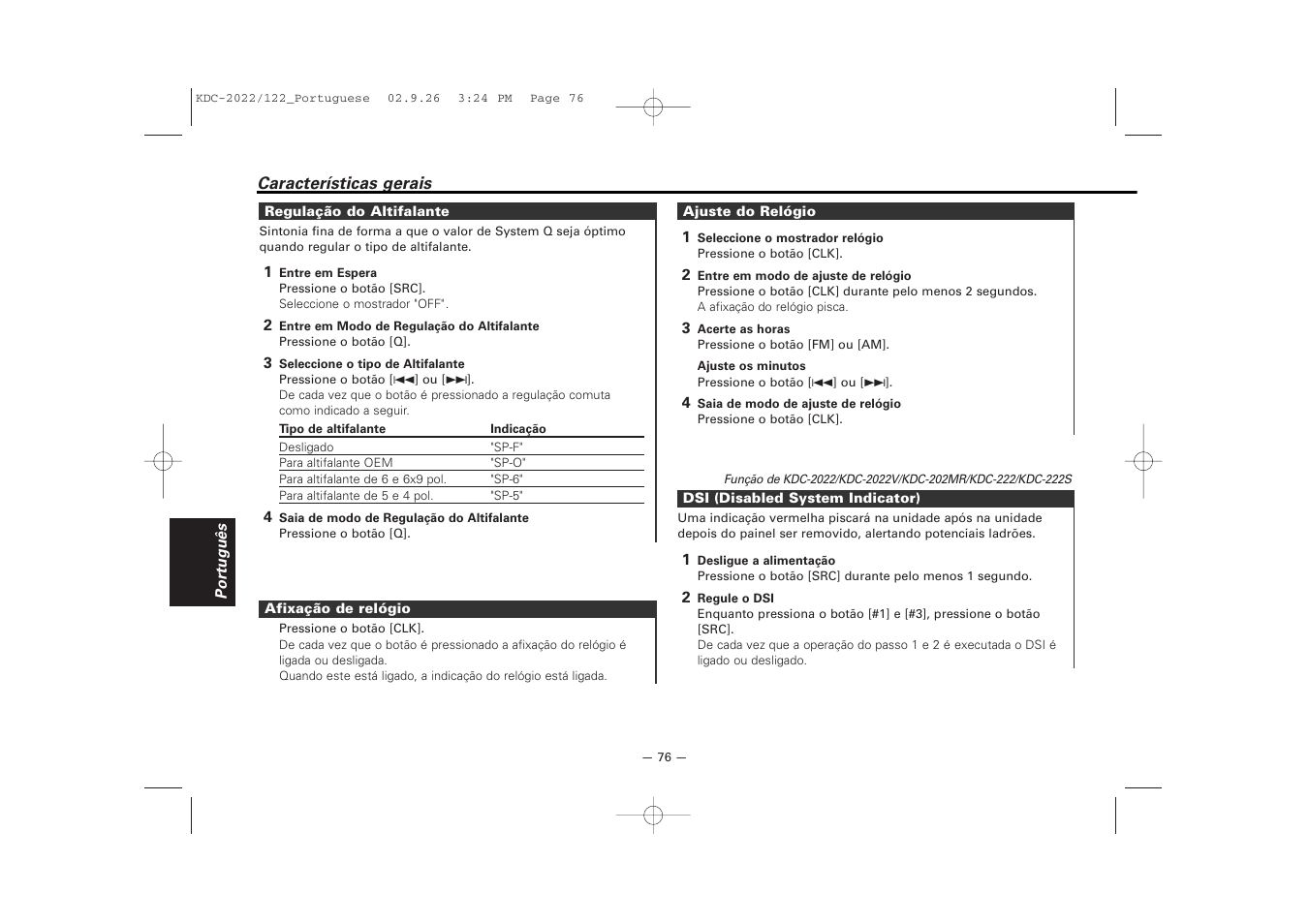 Kenwood KDC-122S User Manual | Page 76 / 92