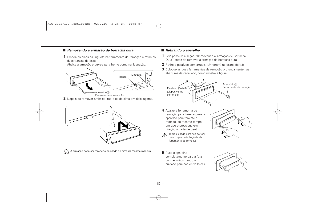 Kenwood KDC-122S User Manual | Page 87 / 92