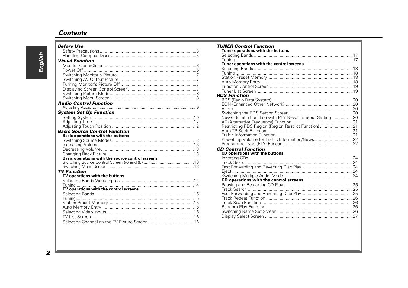 Kenwood VZ907 User Manual | Page 2 / 44