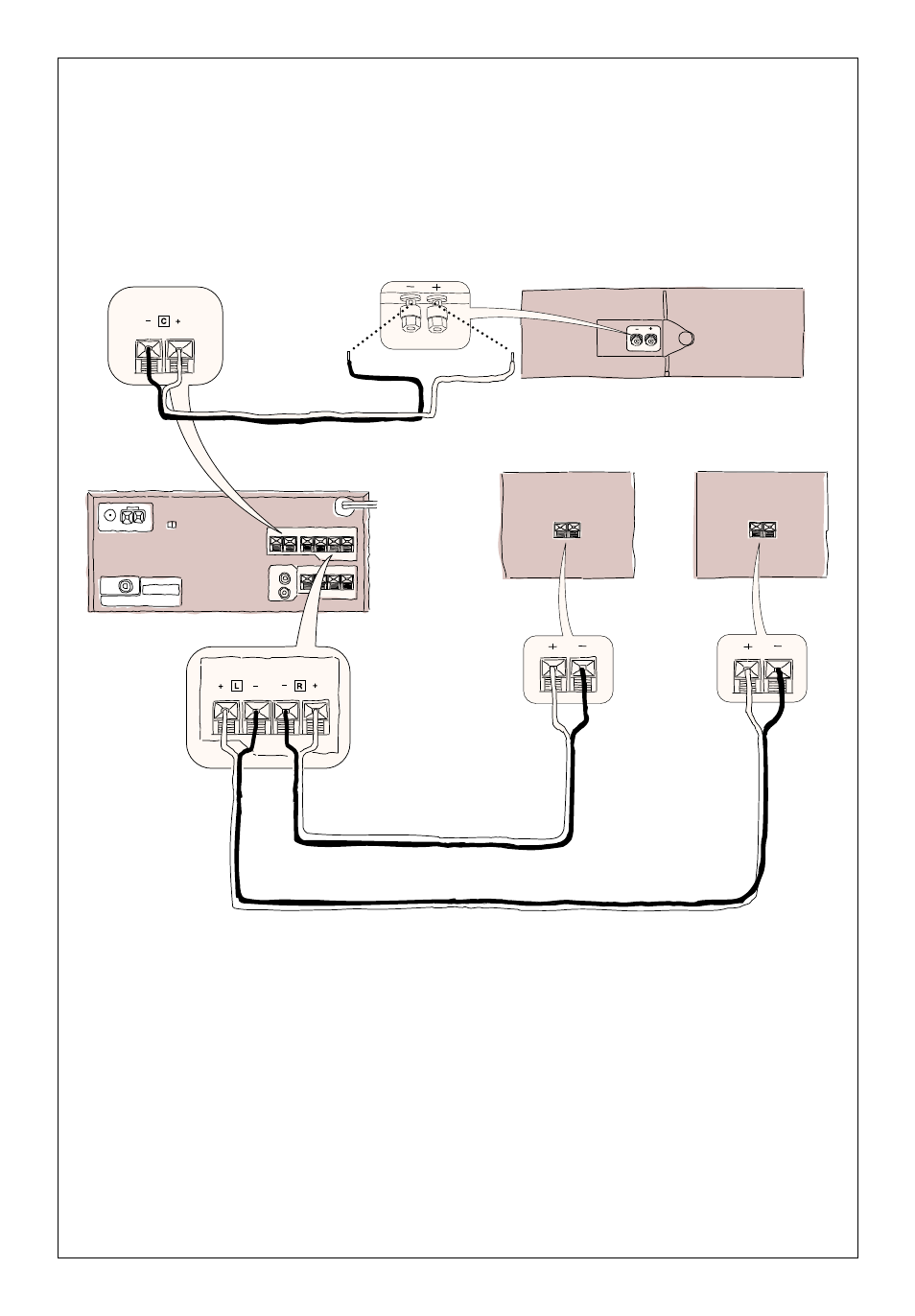 Connecting your kvs-50 and kvs-60 speakers | Kenwood KVS-60 User Manual | Page 5 / 6