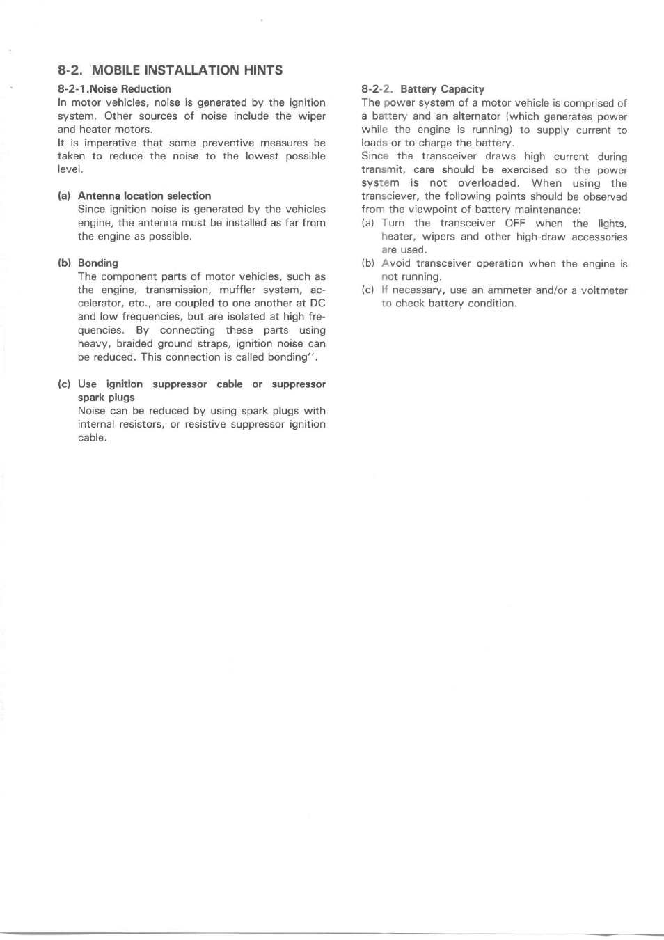 2. mobile installation hints | Kenwood TM-521E User Manual | Page 27 / 29