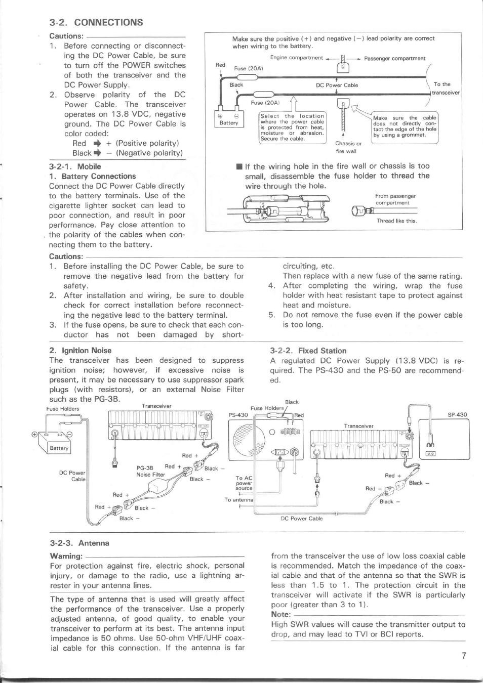 2. connections, Connections | Kenwood TM-521E User Manual | Page 7 / 29