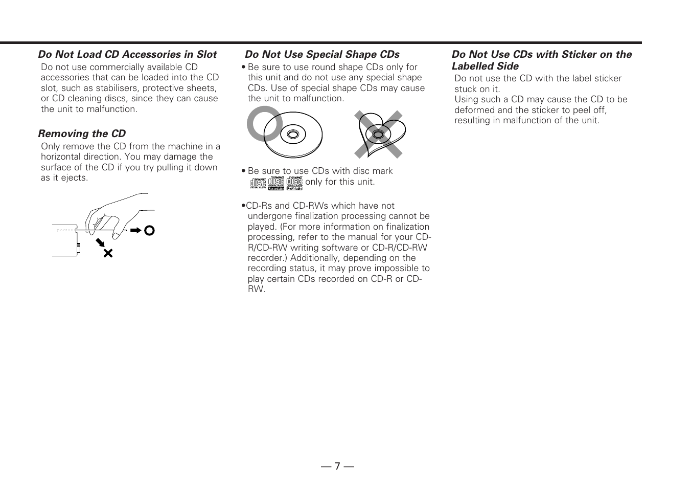 Kenwood KDC-V7090R EN User Manual | Page 7 / 48