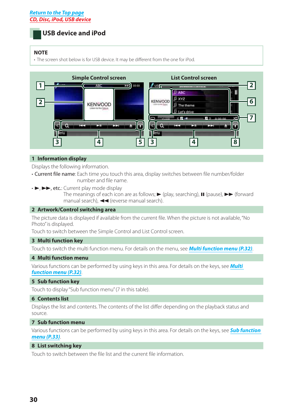 P.30) | Kenwood DNX6040EX User Manual | Page 31 / 111