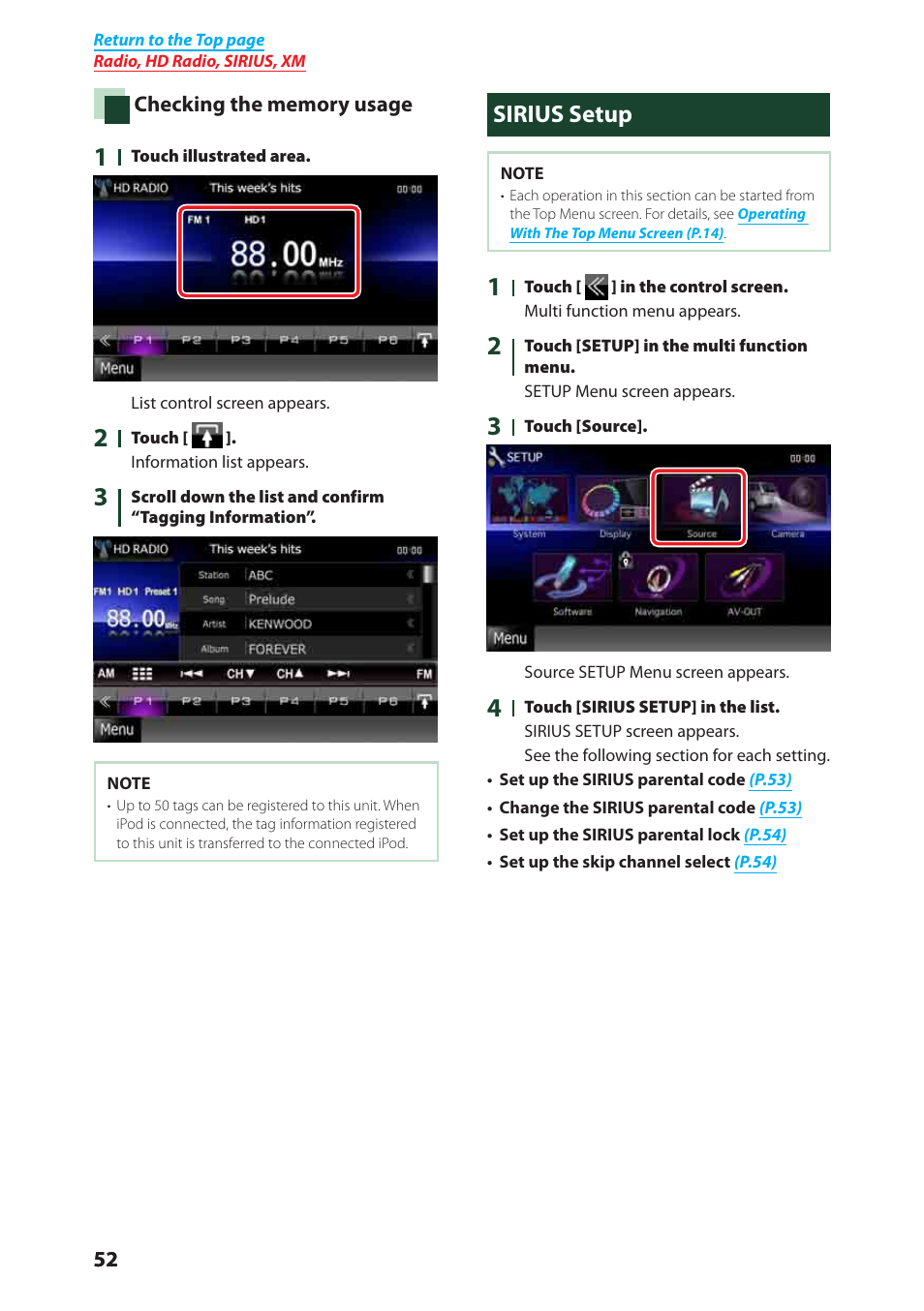 Sirius setup | Kenwood DNX6040EX User Manual | Page 53 / 111