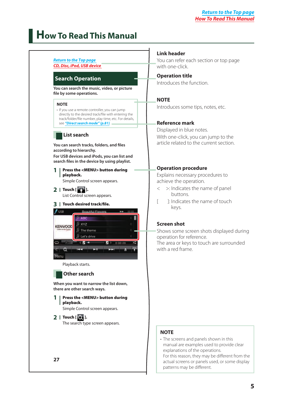 Ow to read this manual | Kenwood DNX6040EX User Manual | Page 6 / 111