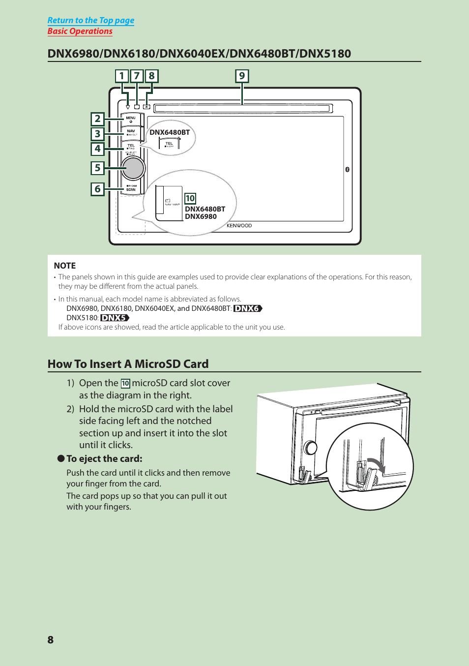 How to insert a microsd card | Kenwood DNX6040EX User Manual | Page 9 / 111