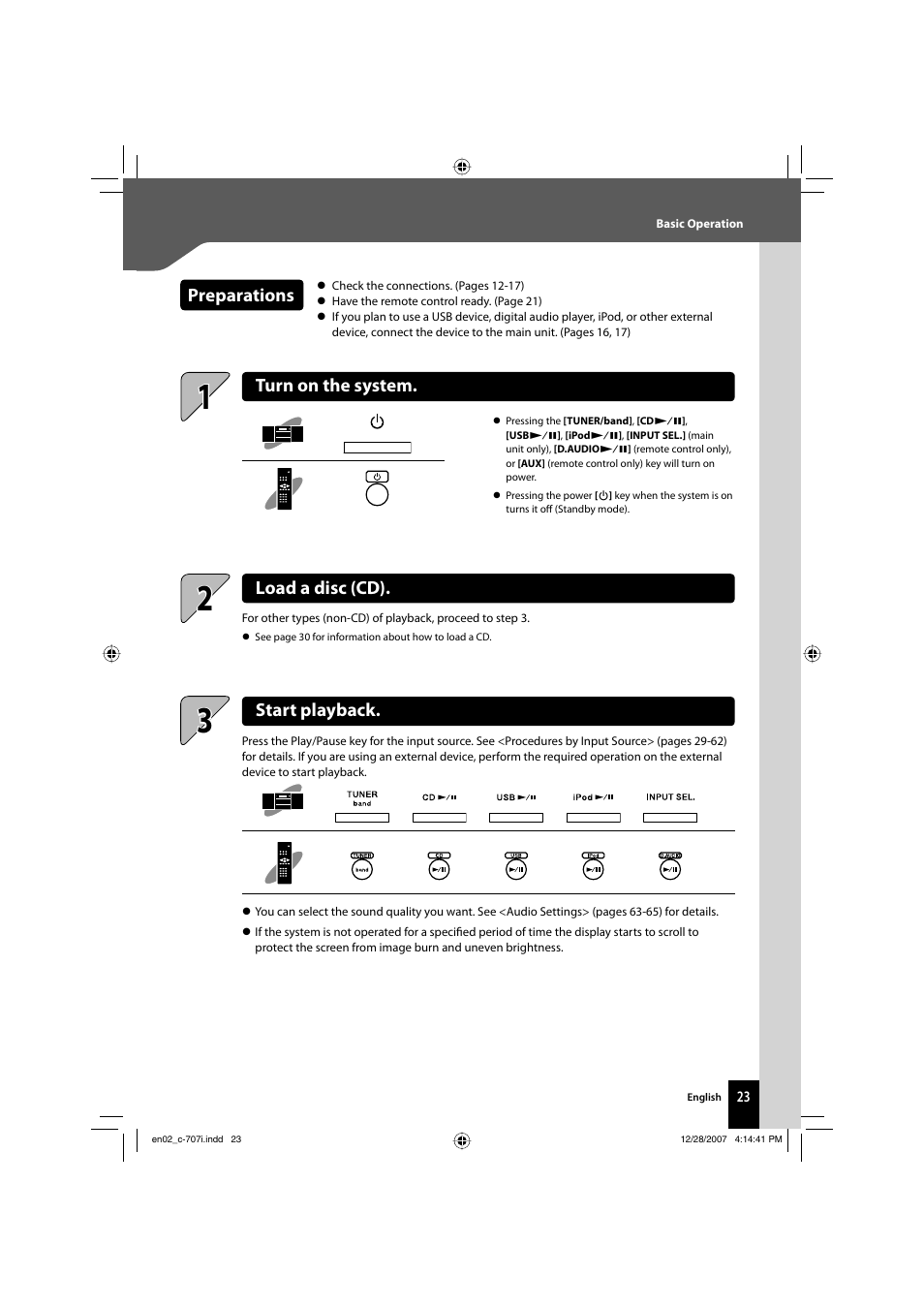 Kenwood C-707I User Manual | Page 23 / 84