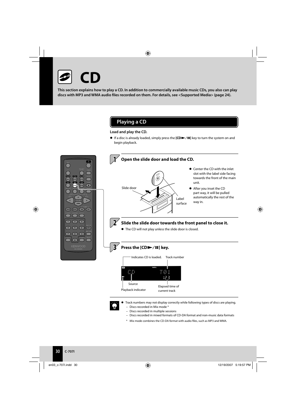 Kenwood C-707I User Manual | Page 30 / 84