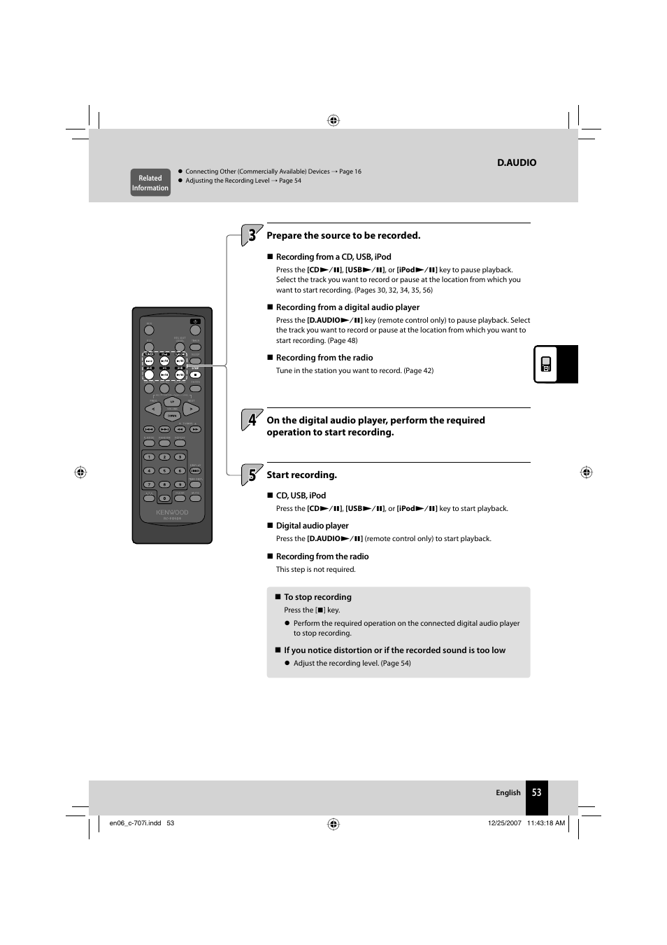 Kenwood C-707I User Manual | Page 53 / 84