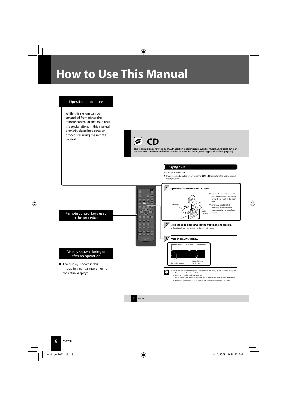 How to use this manual | Kenwood C-707I User Manual | Page 6 / 84