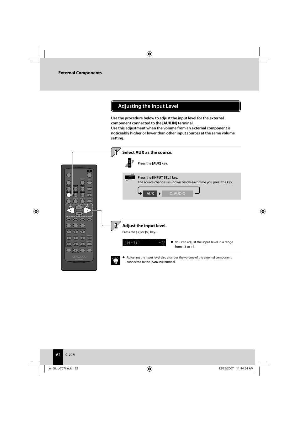 Kenwood C-707I User Manual | Page 62 / 84