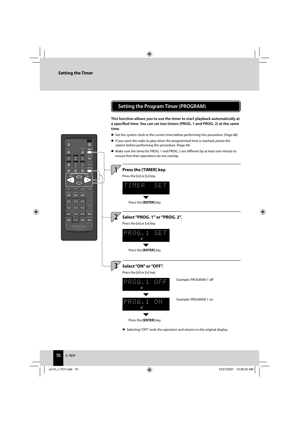 Kenwood C-707I User Manual | Page 70 / 84