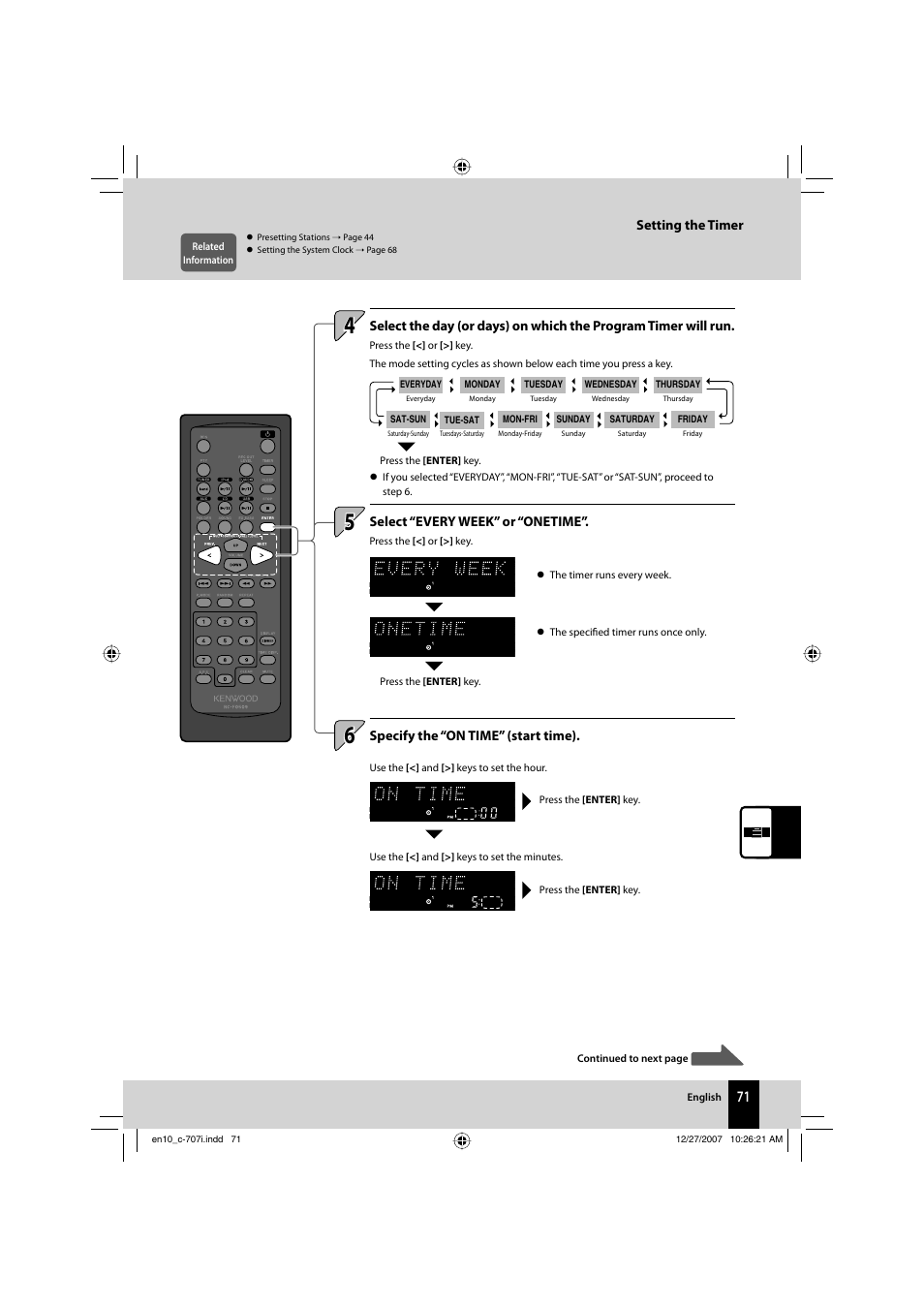 Kenwood C-707I User Manual | Page 71 / 84