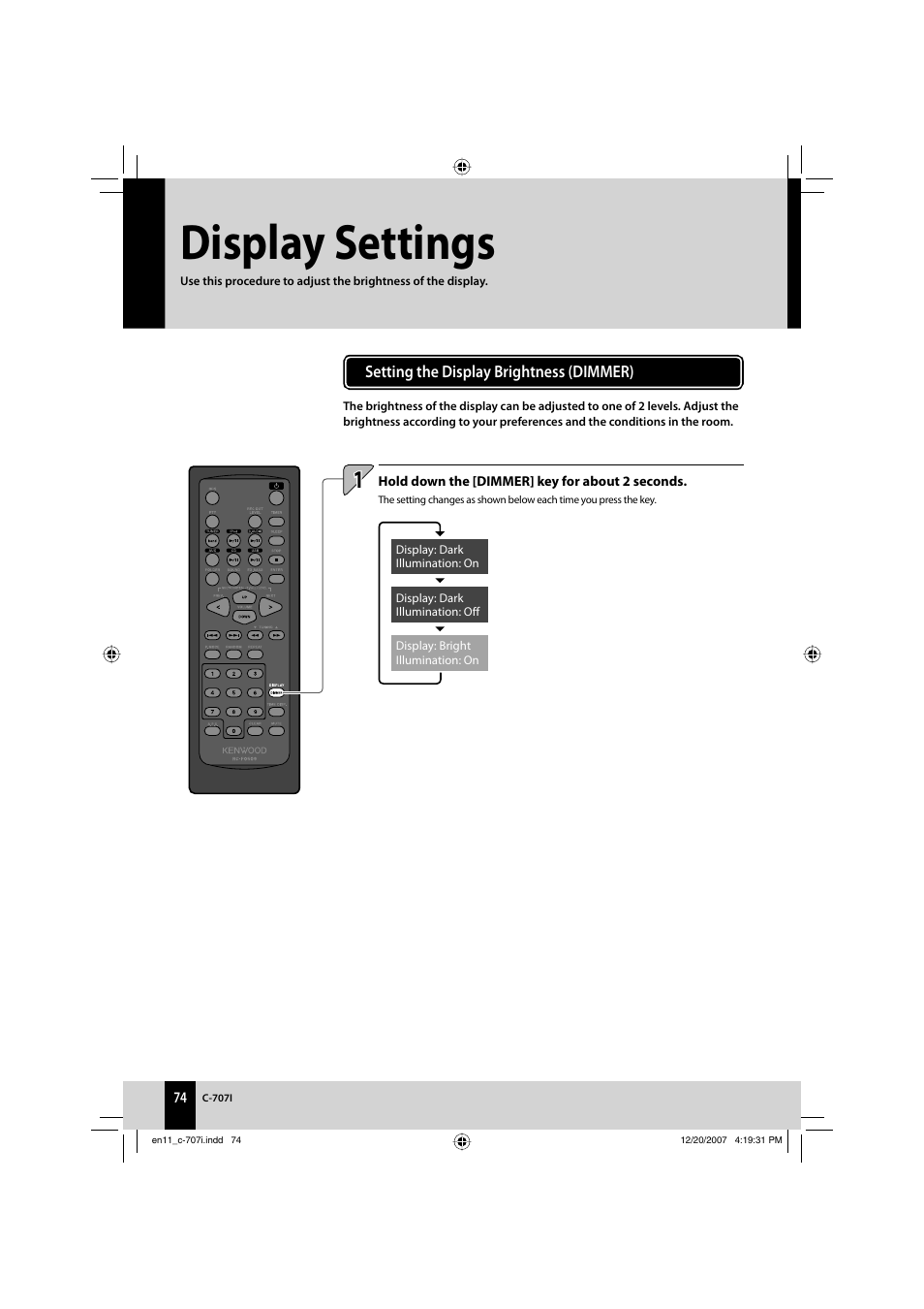 En11_c-707i.pdf, Display settings | Kenwood C-707I User Manual | Page 74 / 84