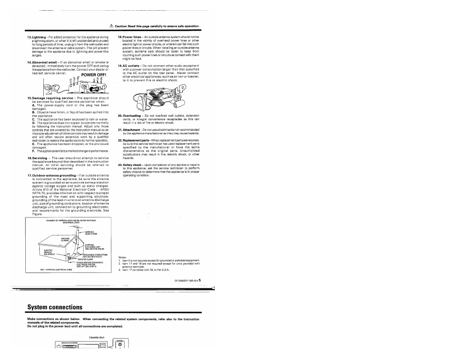 Power off | Kenwood DP-2060 User Manual | Page 5 / 20