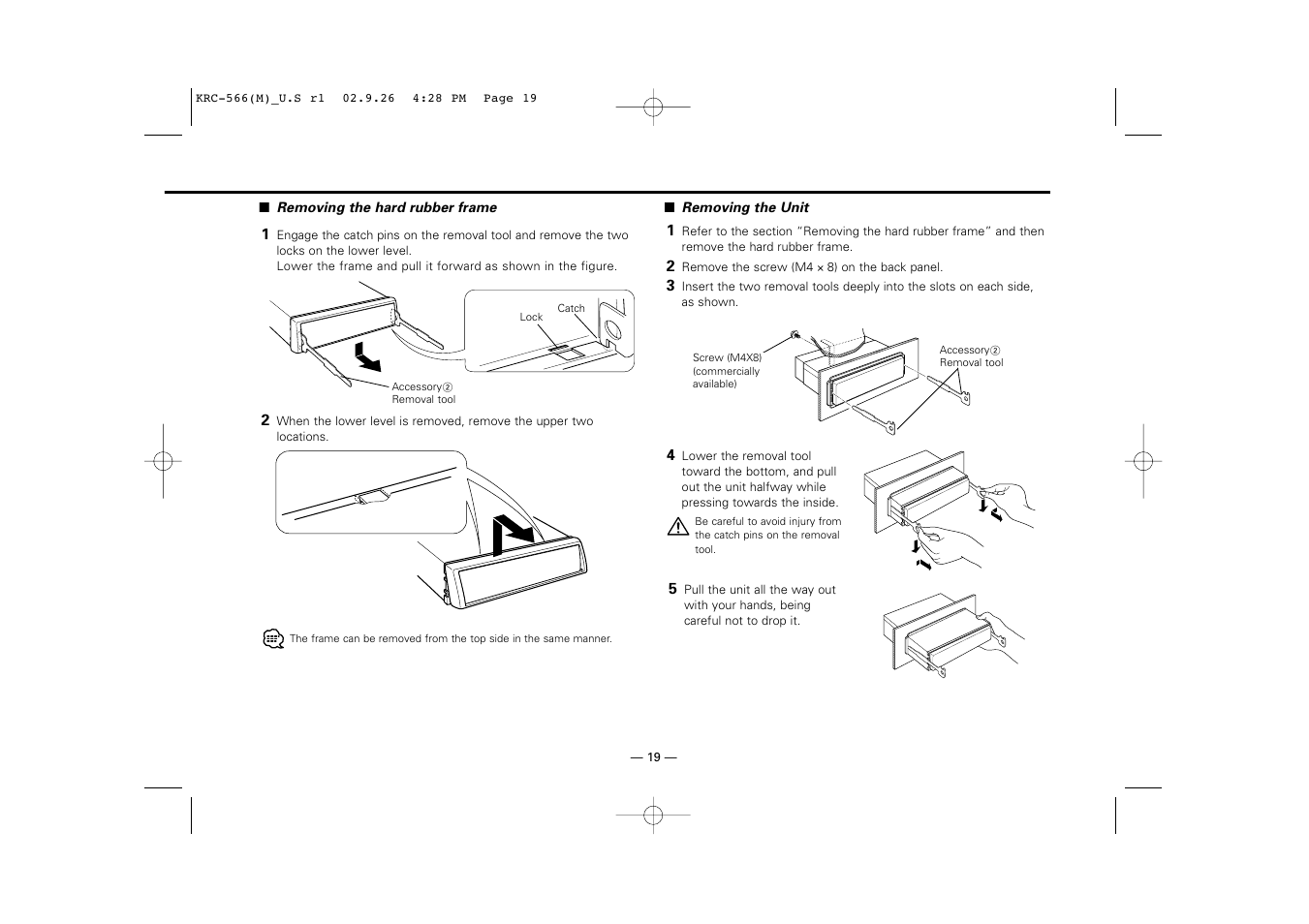 Kenwood KRC-566 User Manual | Page 19 / 24