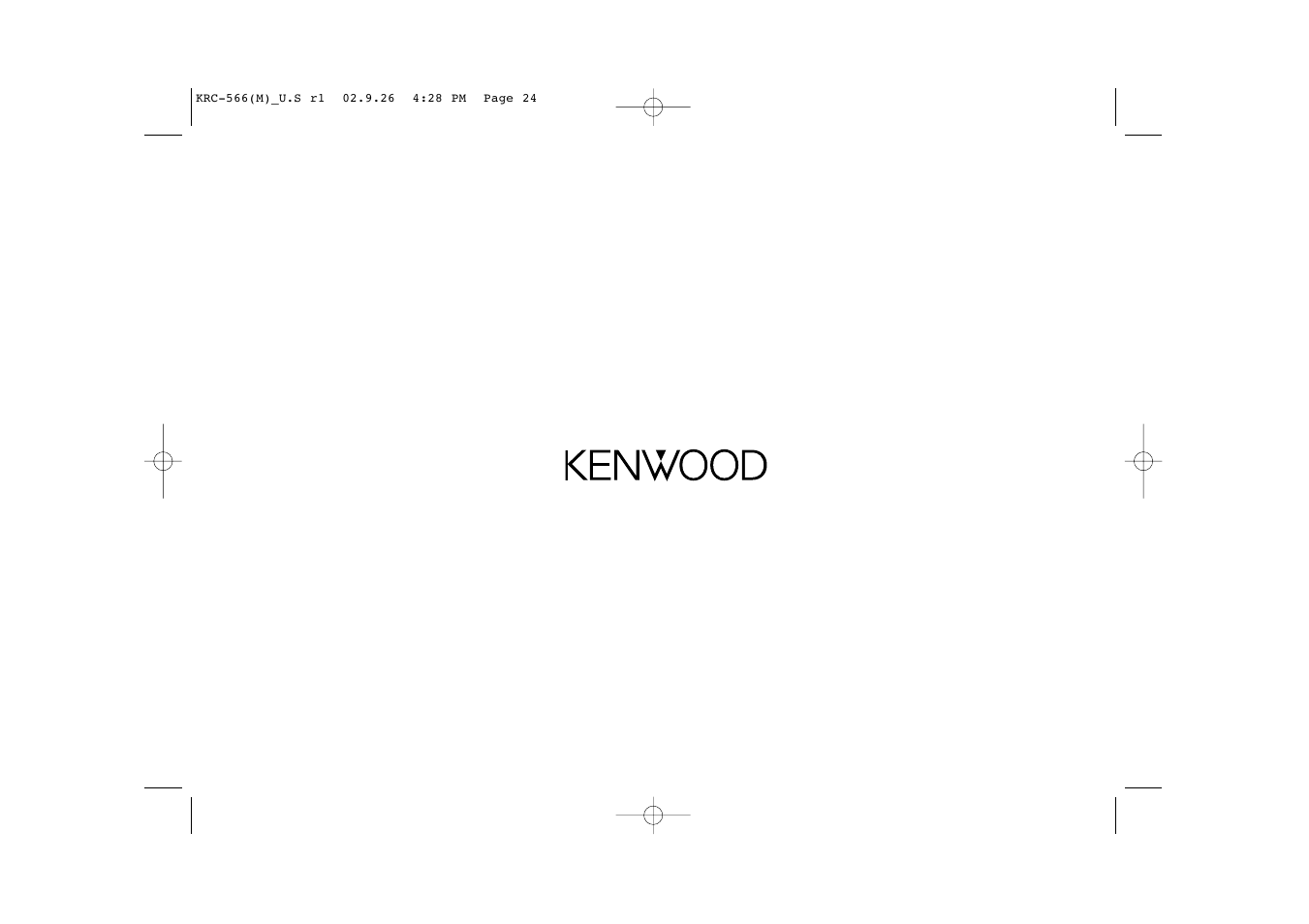 Kenwood KRC-566 User Manual | Page 24 / 24