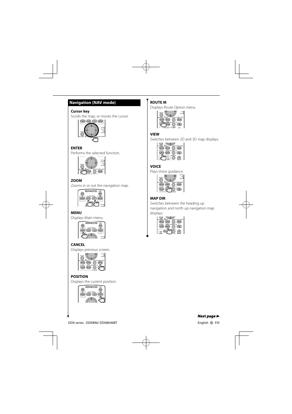 Kenwood DDX8046BT User Manual | Page 111 / 124