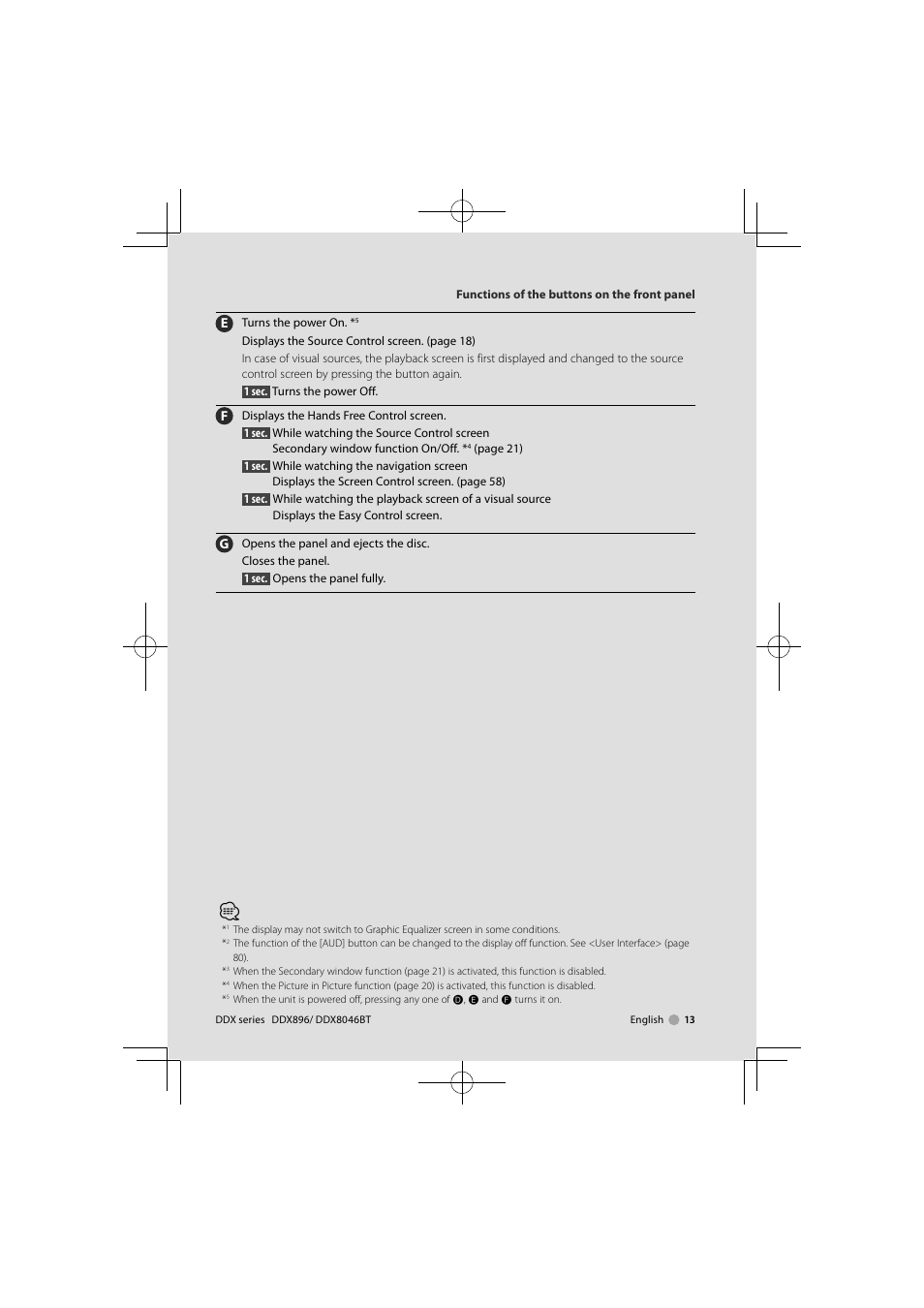 Kenwood DDX8046BT User Manual | Page 13 / 124