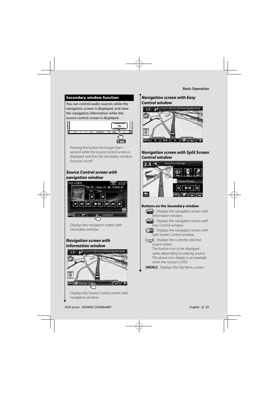 Kenwood DDX8046BT User Manual | Page 21 / 124