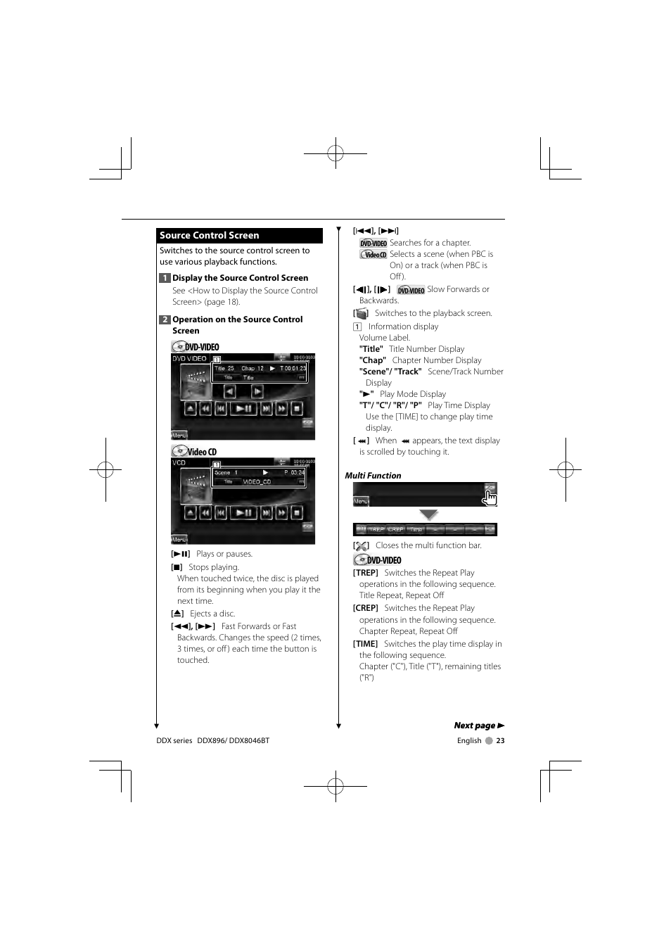 Kenwood DDX8046BT User Manual | Page 23 / 124