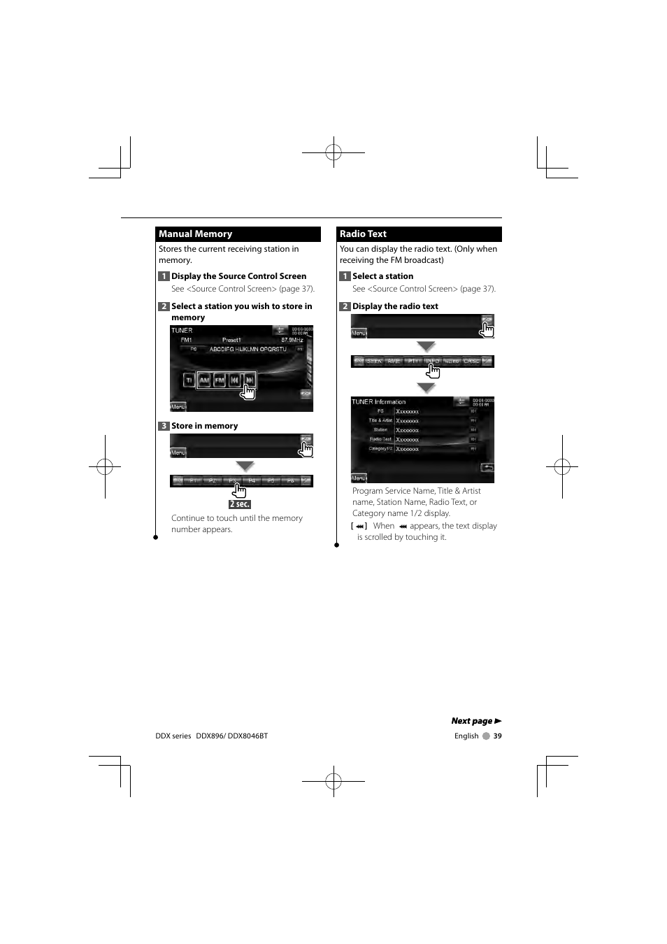 Kenwood DDX8046BT User Manual | Page 39 / 124