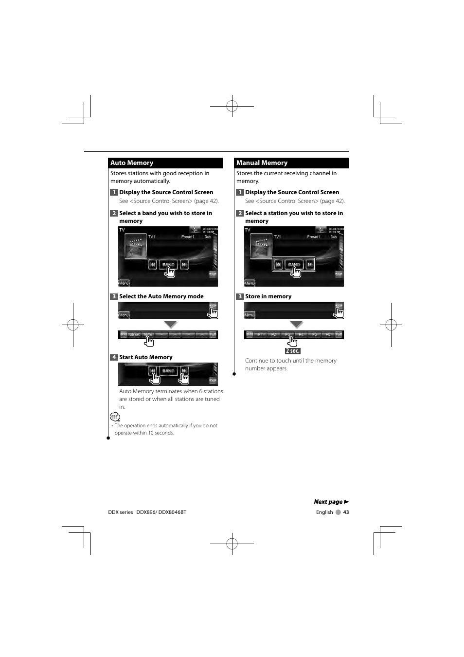 Kenwood DDX8046BT User Manual | Page 43 / 124