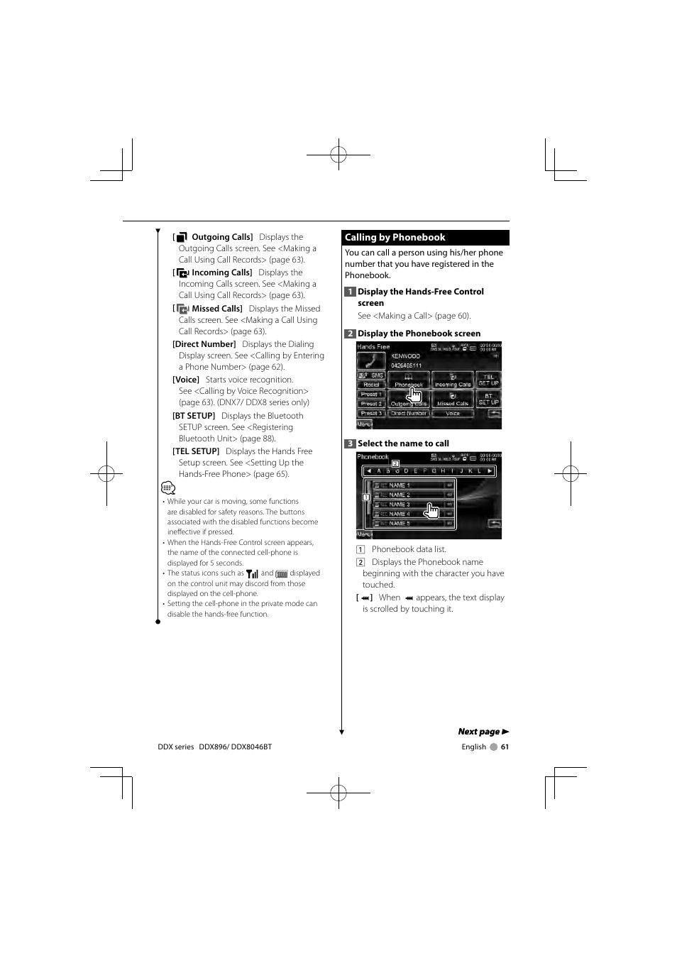 Kenwood DDX8046BT User Manual | Page 61 / 124