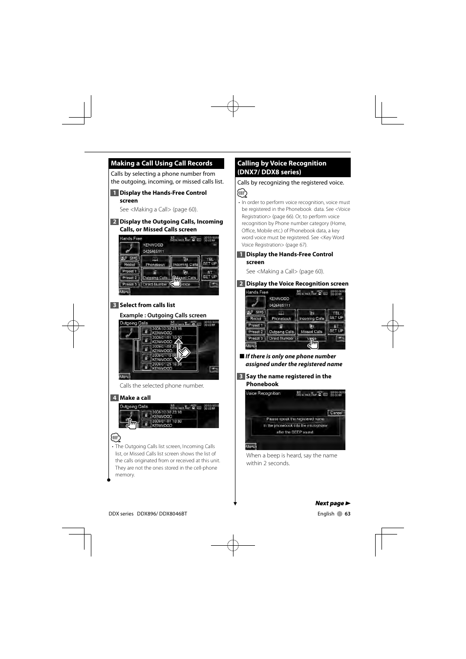 Kenwood DDX8046BT User Manual | Page 63 / 124