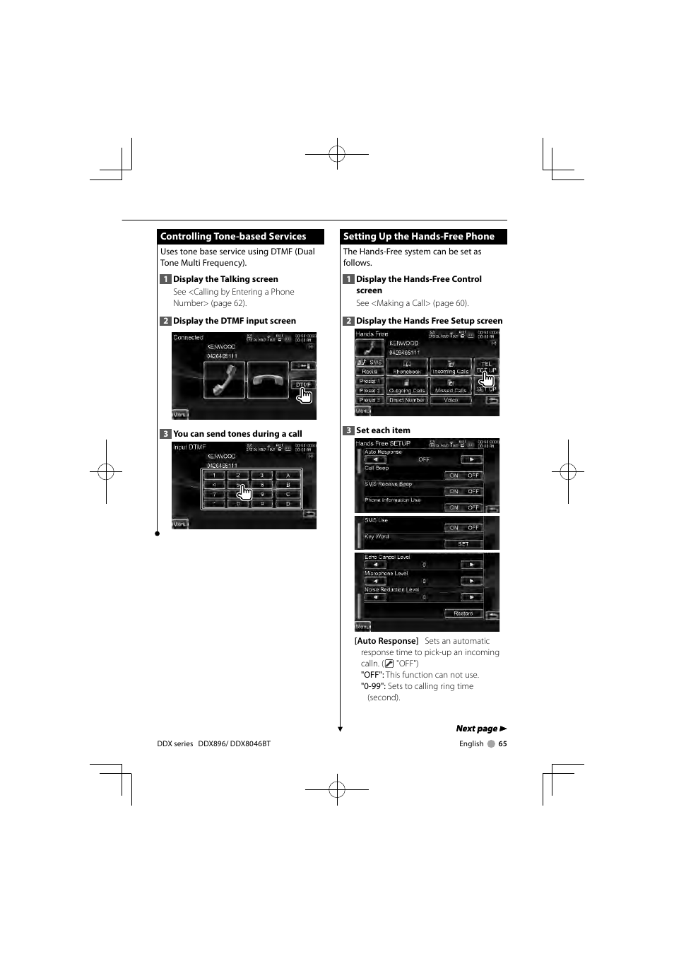 Kenwood DDX8046BT User Manual | Page 65 / 124