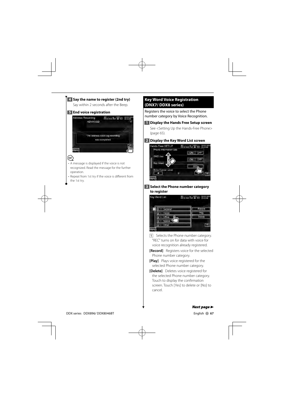 Kenwood DDX8046BT User Manual | Page 67 / 124