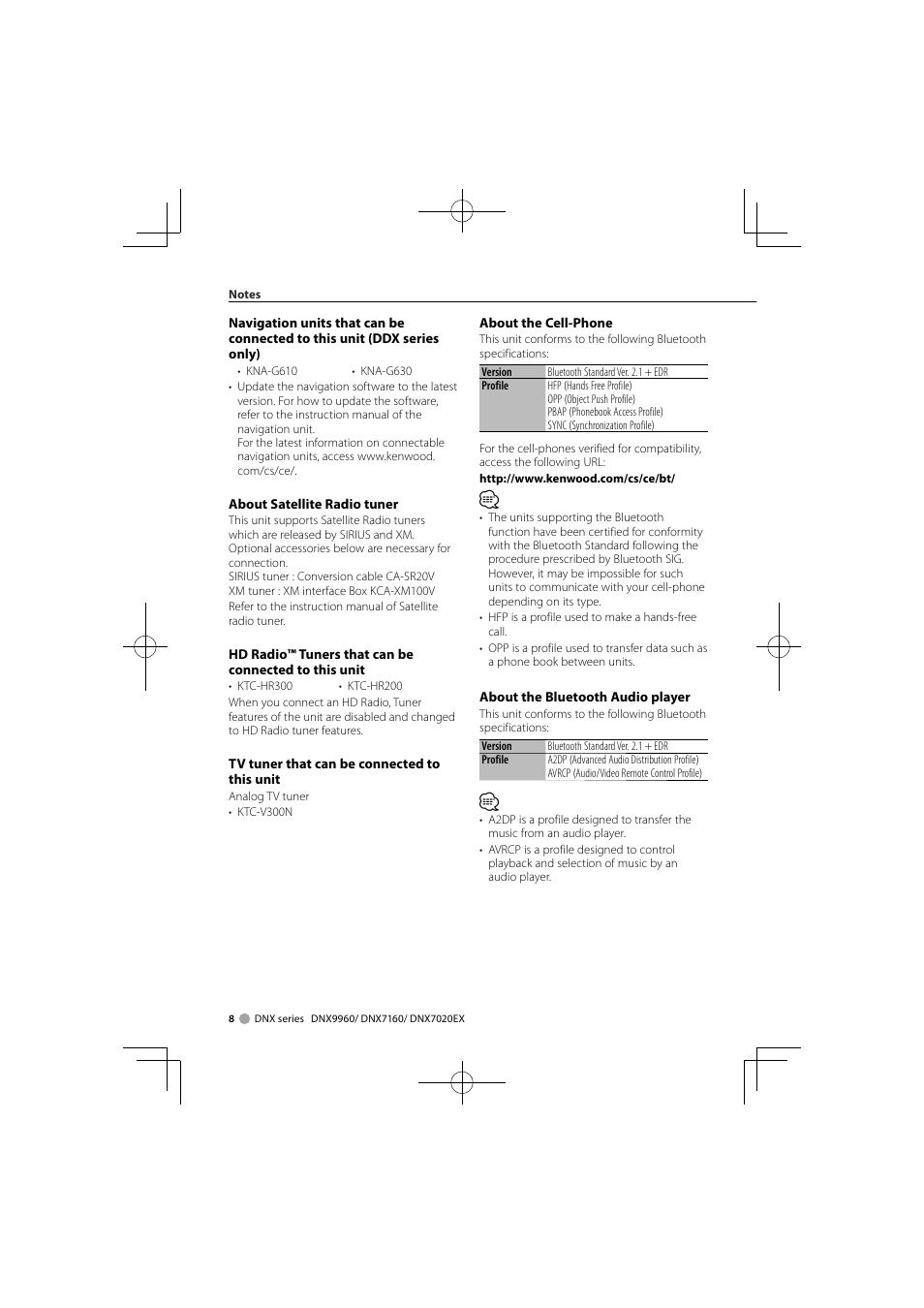 Kenwood DDX8046BT User Manual | Page 8 / 124