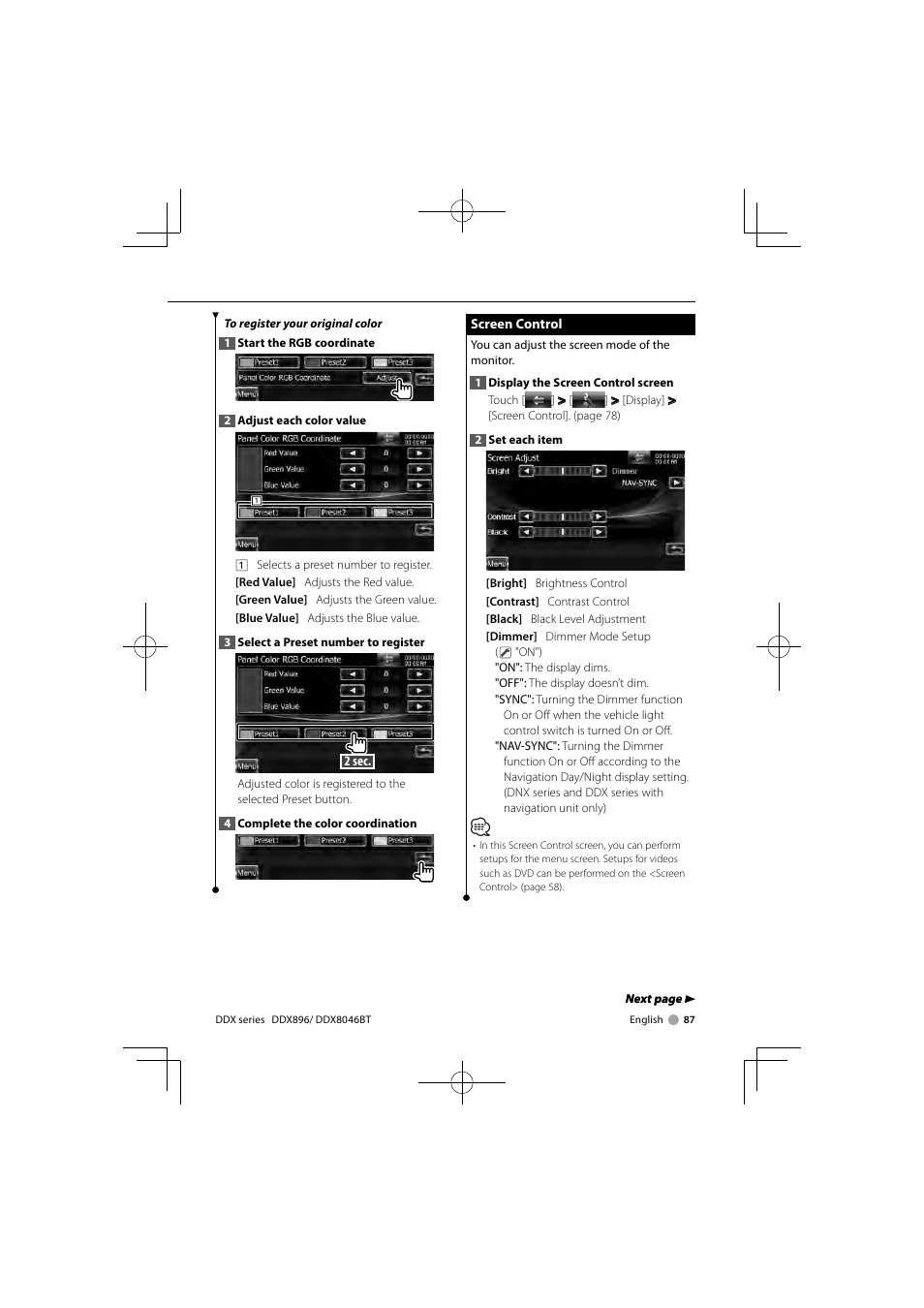 Kenwood DDX8046BT User Manual | Page 87 / 124