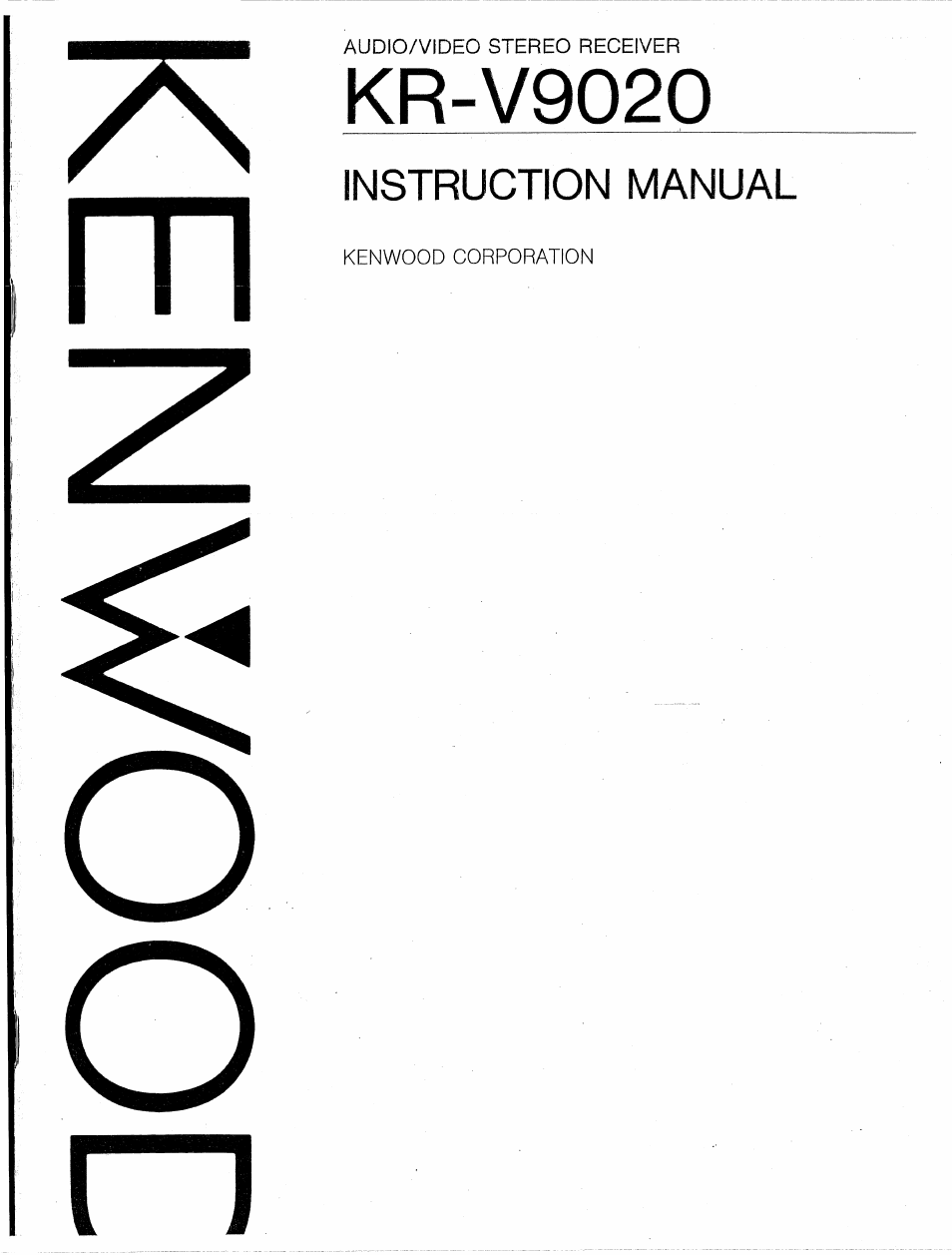 Kenwood KR-V9020 User Manual | 44 pages