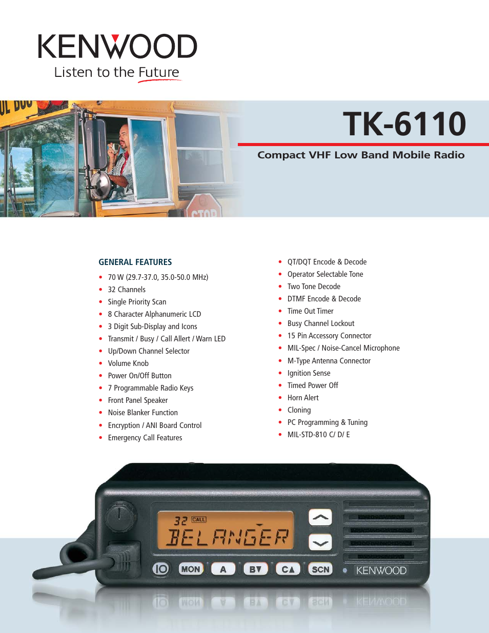 Kenwood TK-6110K2 User Manual | 2 pages