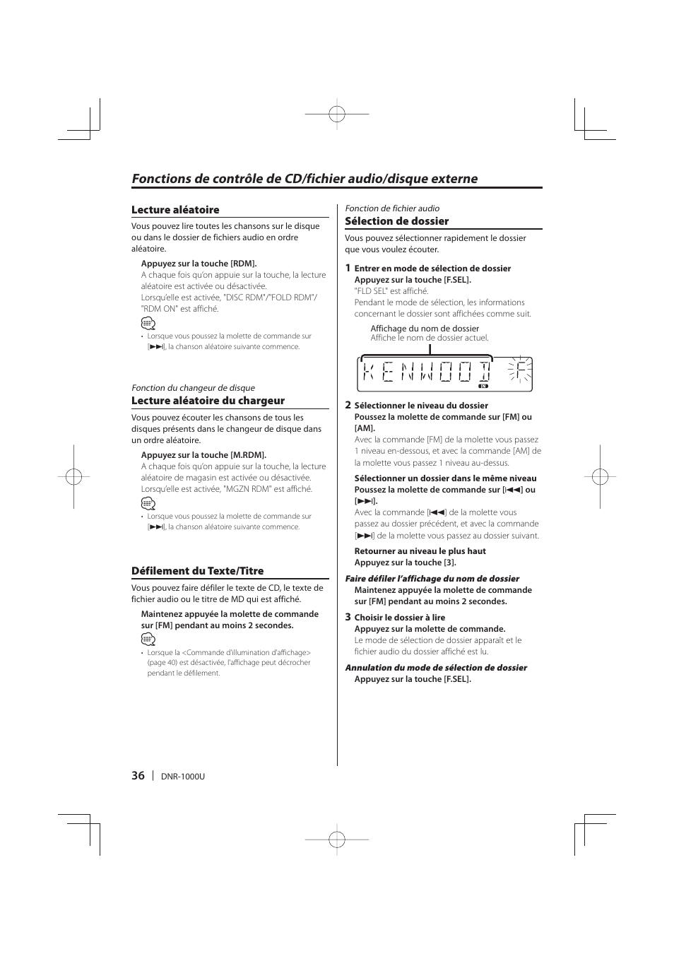 Kenwood DNR-1000U User Manual | Page 36 / 68