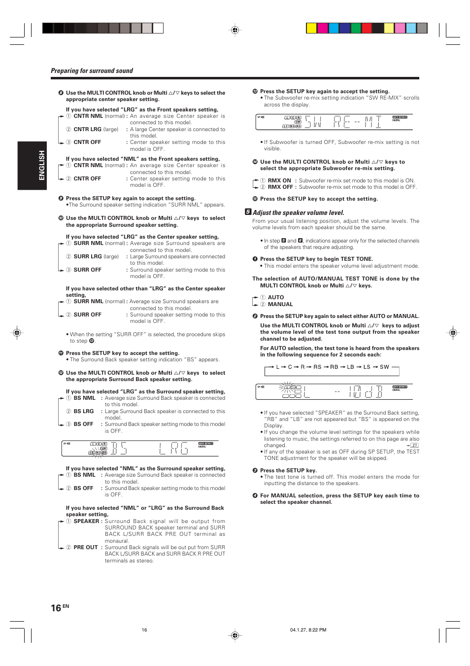 Kenwood KRF-V6080D User Manual | Page 16 / 40