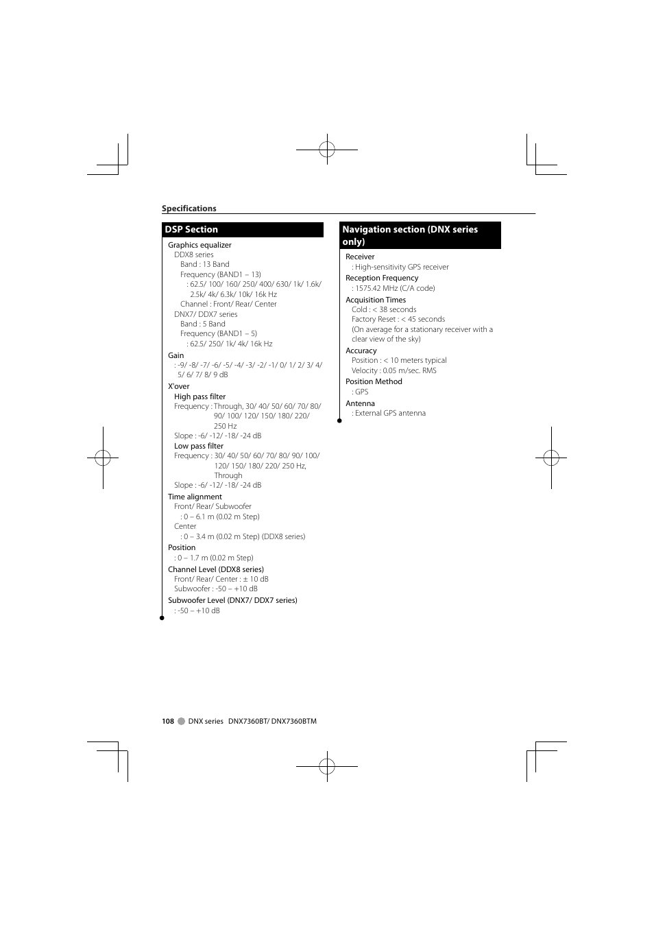 Kenwood DNX7360BTM User Manual | Page 108 / 112