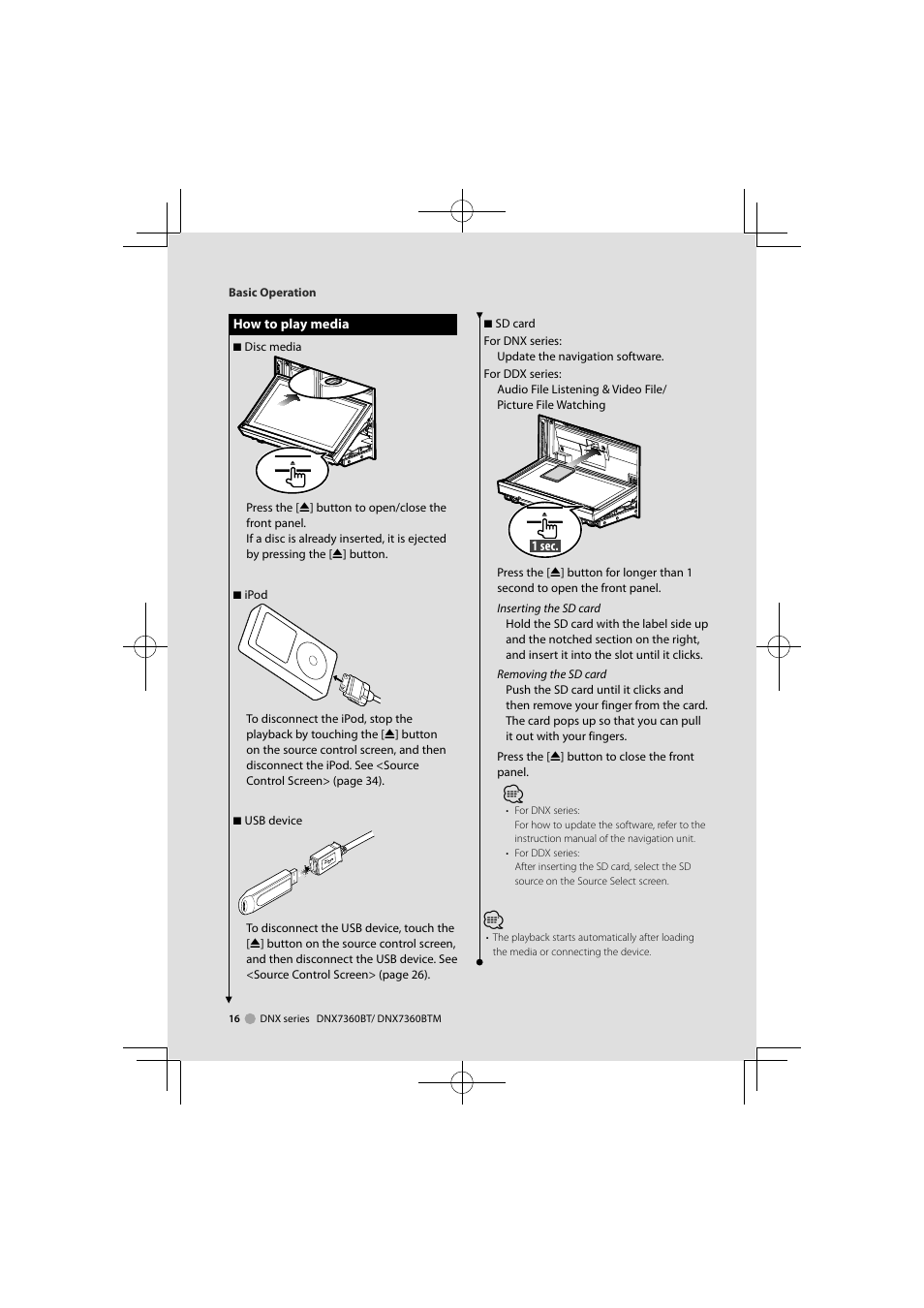 Kenwood DNX7360BTM User Manual | Page 16 / 112