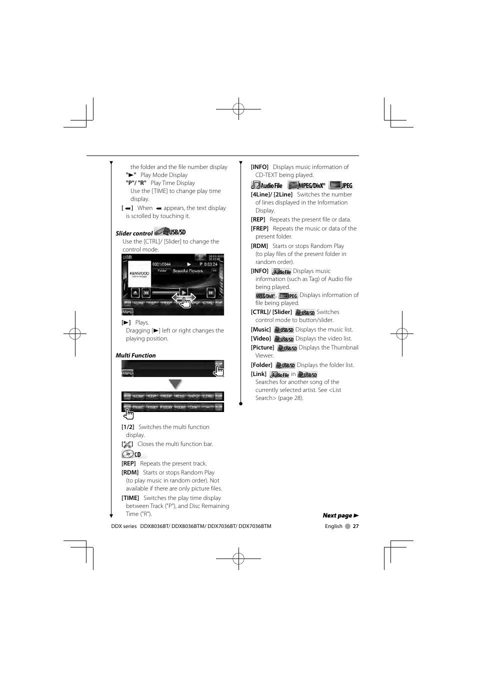 Kenwood DNX7360BTM User Manual | Page 27 / 112