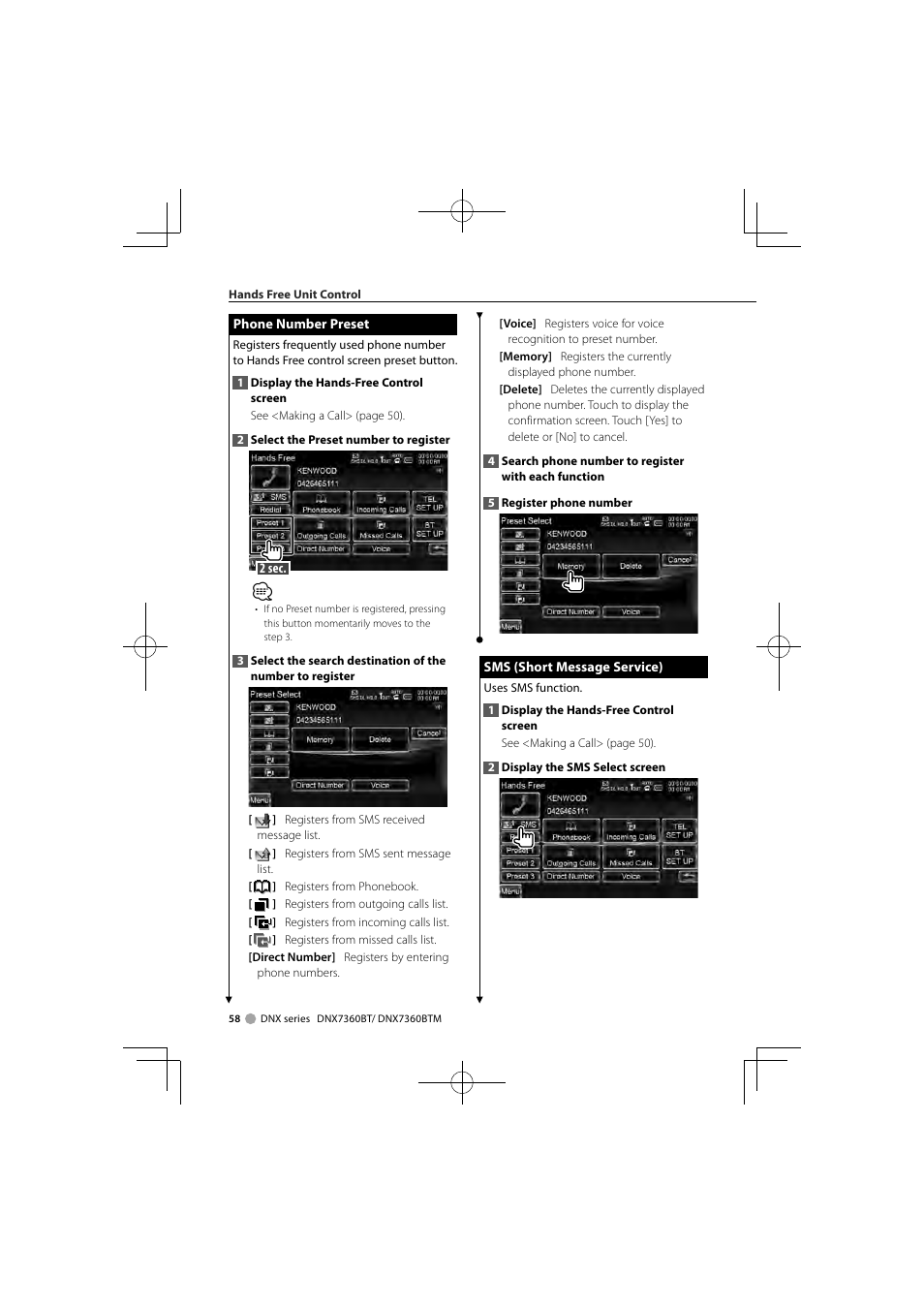 Kenwood DNX7360BTM User Manual | Page 58 / 112