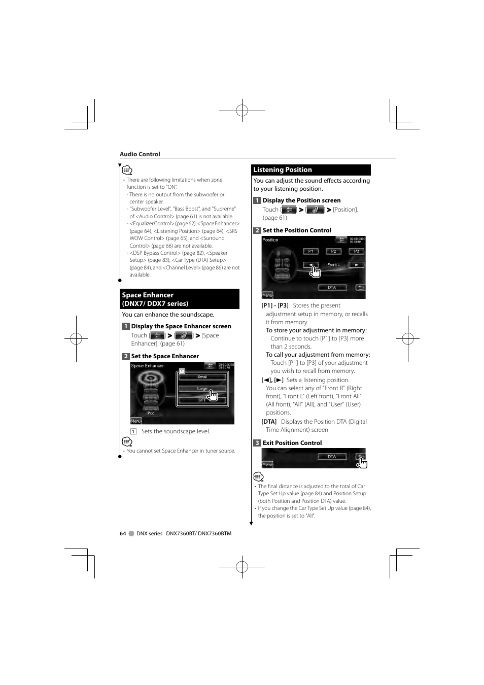 Kenwood DNX7360BTM User Manual | Page 64 / 112