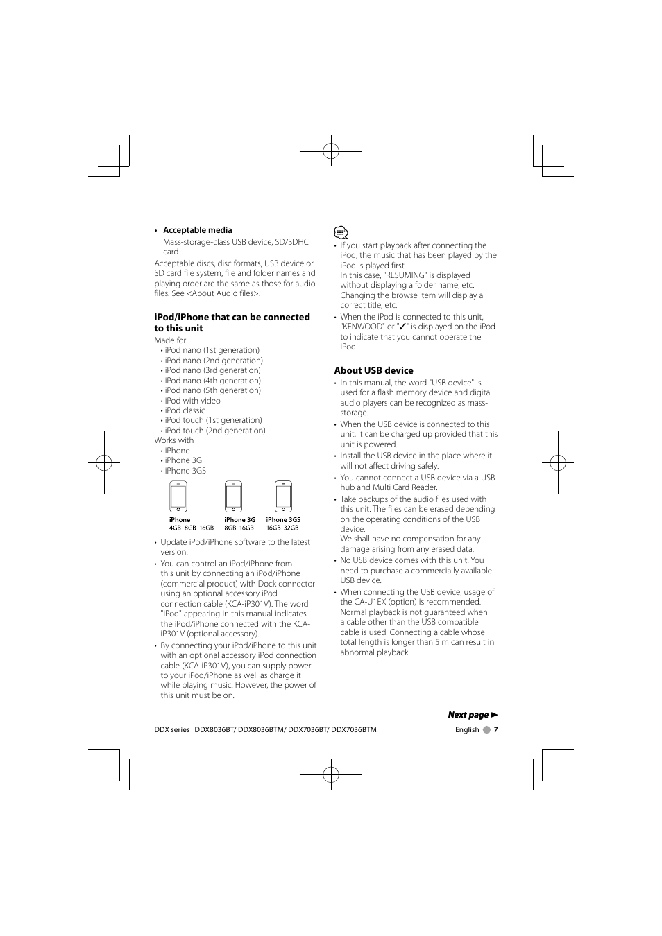 Kenwood DNX7360BTM User Manual | Page 7 / 112