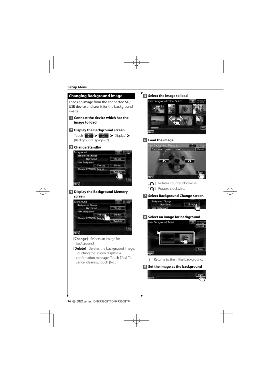 Kenwood DNX7360BTM User Manual | Page 74 / 112