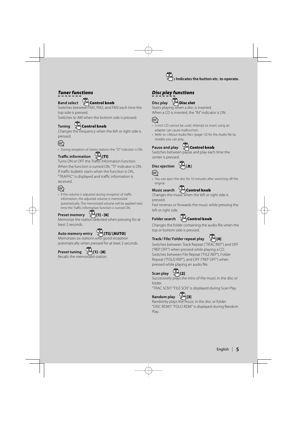 Kenwood KDC-W237S User Manual | Page 5 / 20